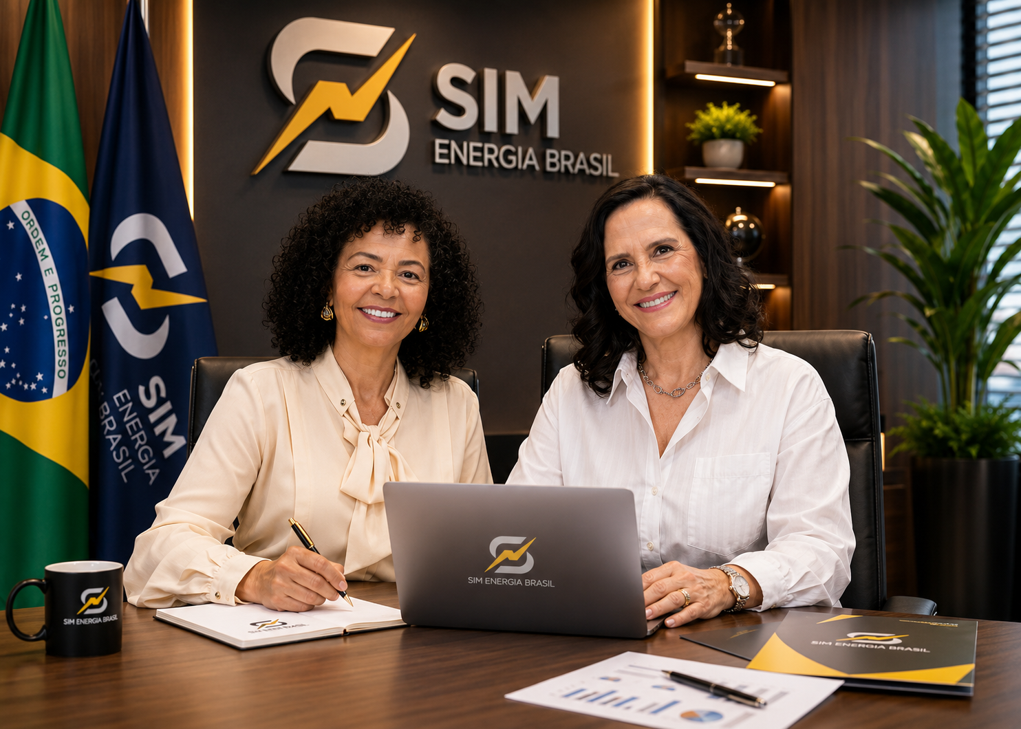 Neia Padial e Simone Santitude — liderança SIM Energia Brasil