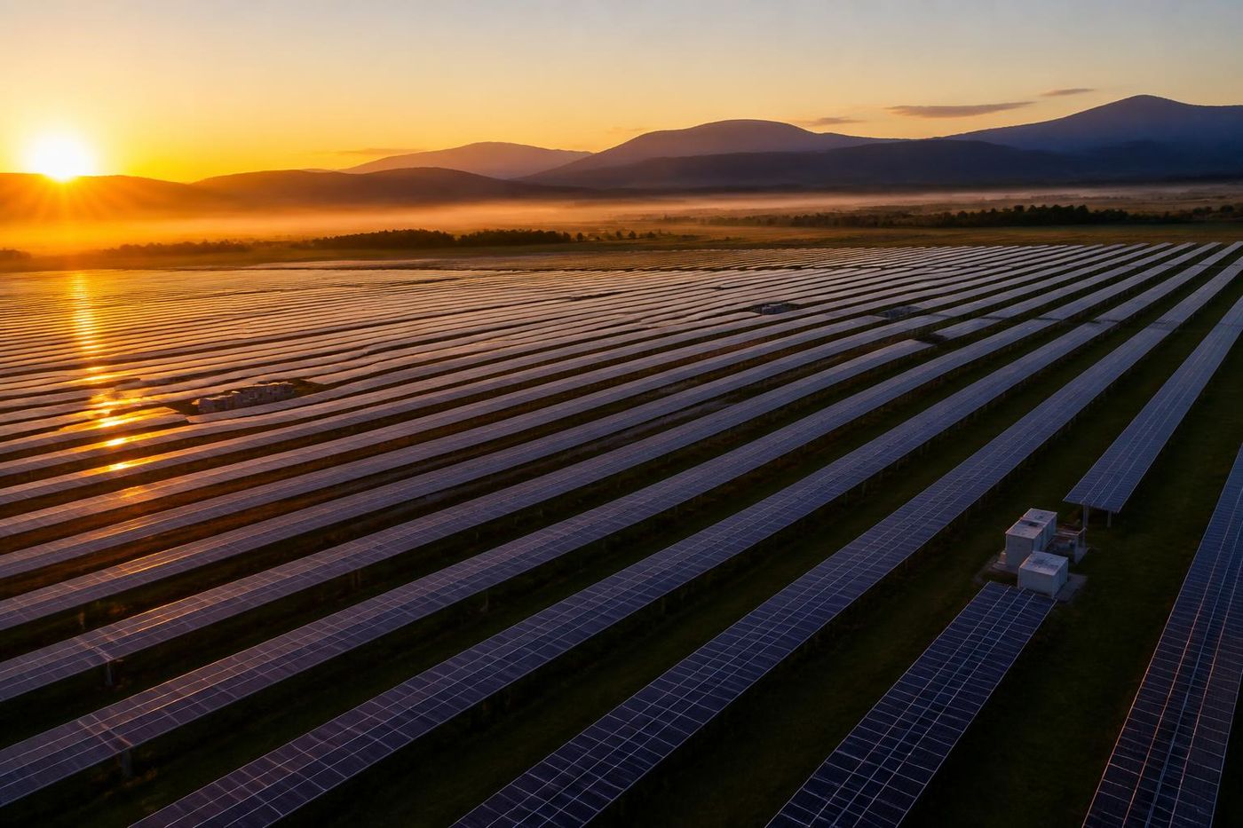 Usina solar integrada a sistema BESS